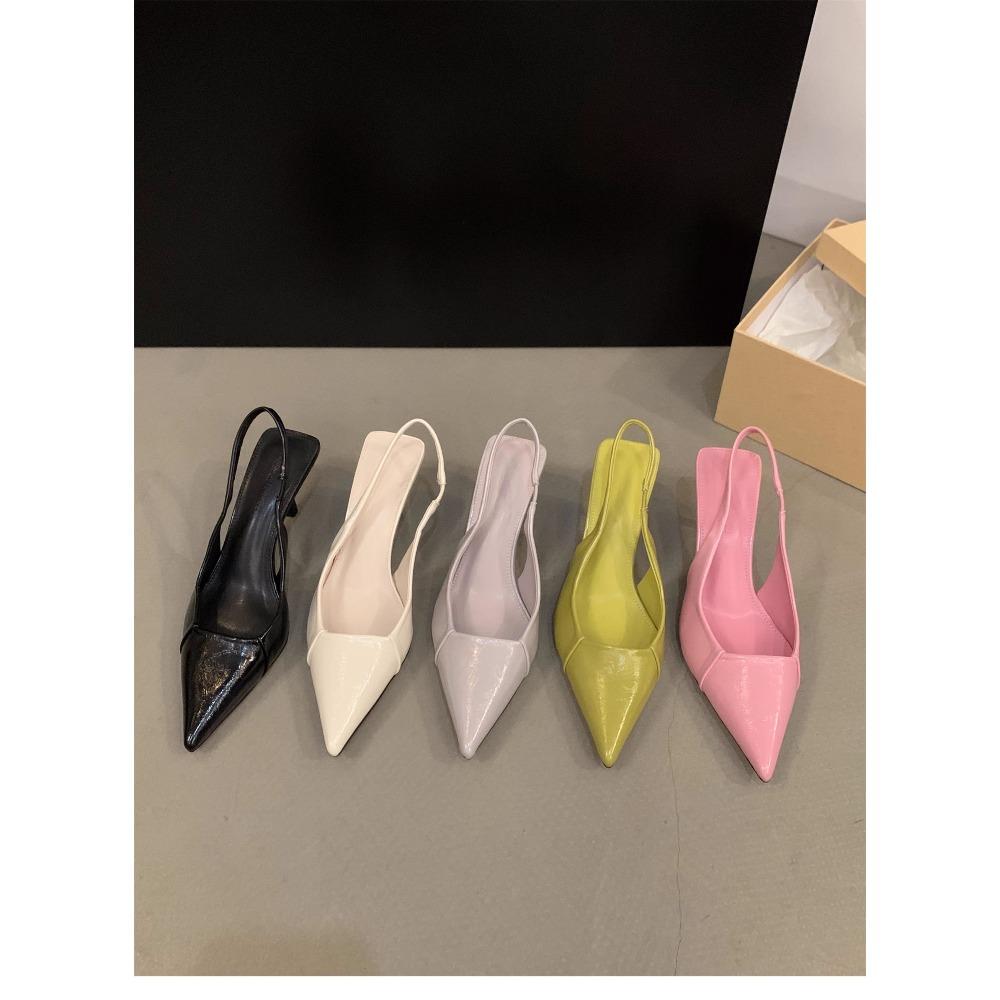 Designer High Heel Shoes Fashion Slip-on Women's High Heels Pumps Summer Solid Office and Career Sexy Pointed Toe Heeled Sandals