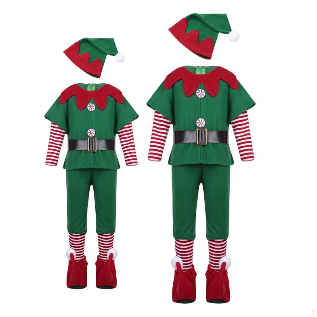 Elf Christmas Costume Cosplay Clothes Set, Photo Props Outfit, for Halloween Birthday Stage