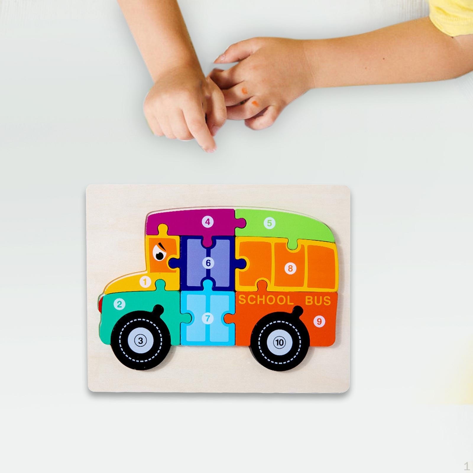 

Creative Wooden Puzzle Set for Kids 4-6 Years Car