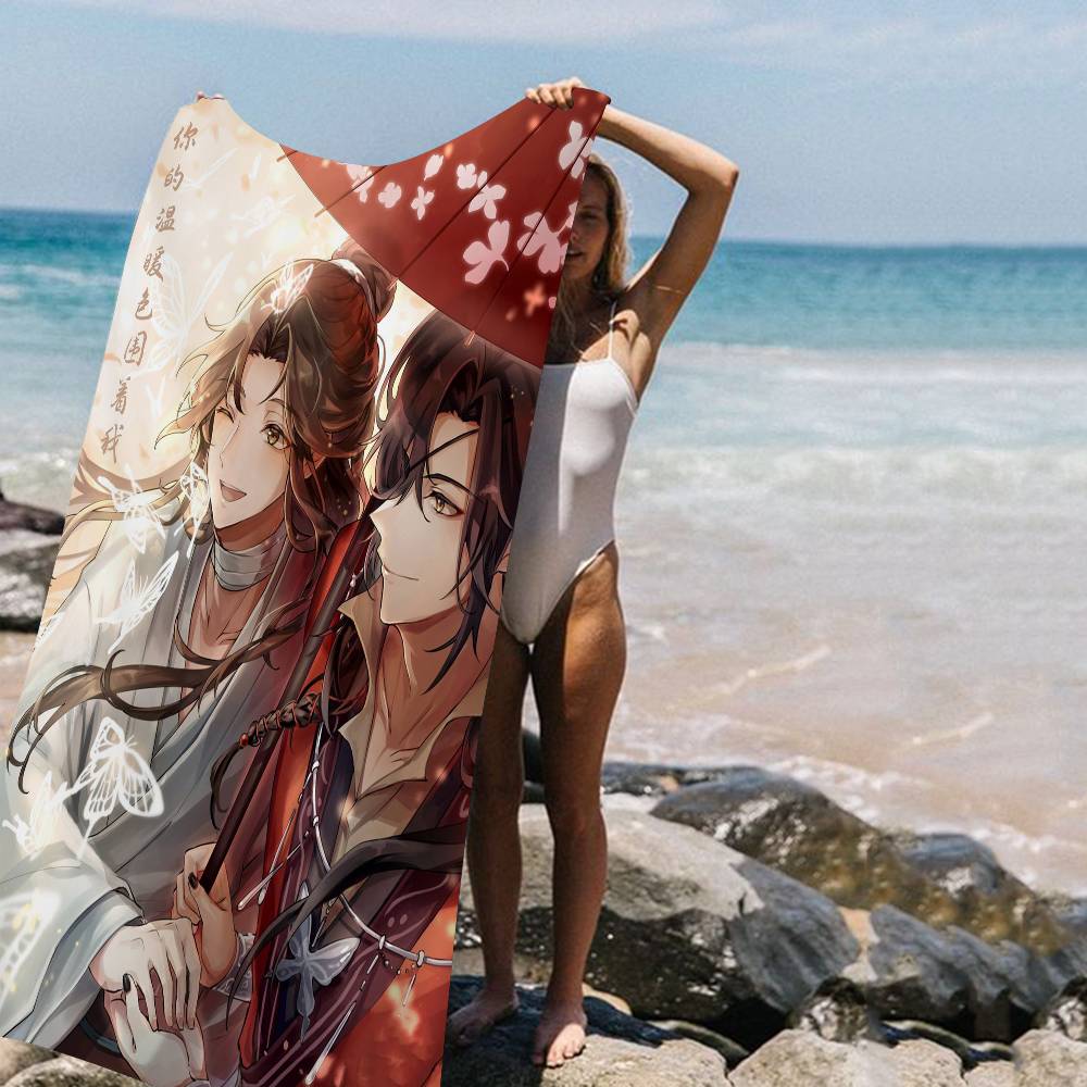 Tian Guan Ci Fu H-Heaven Official Blessing Bath Towel Microfiber Soft Water Absorbing Breathable For Girl Kids Decorative