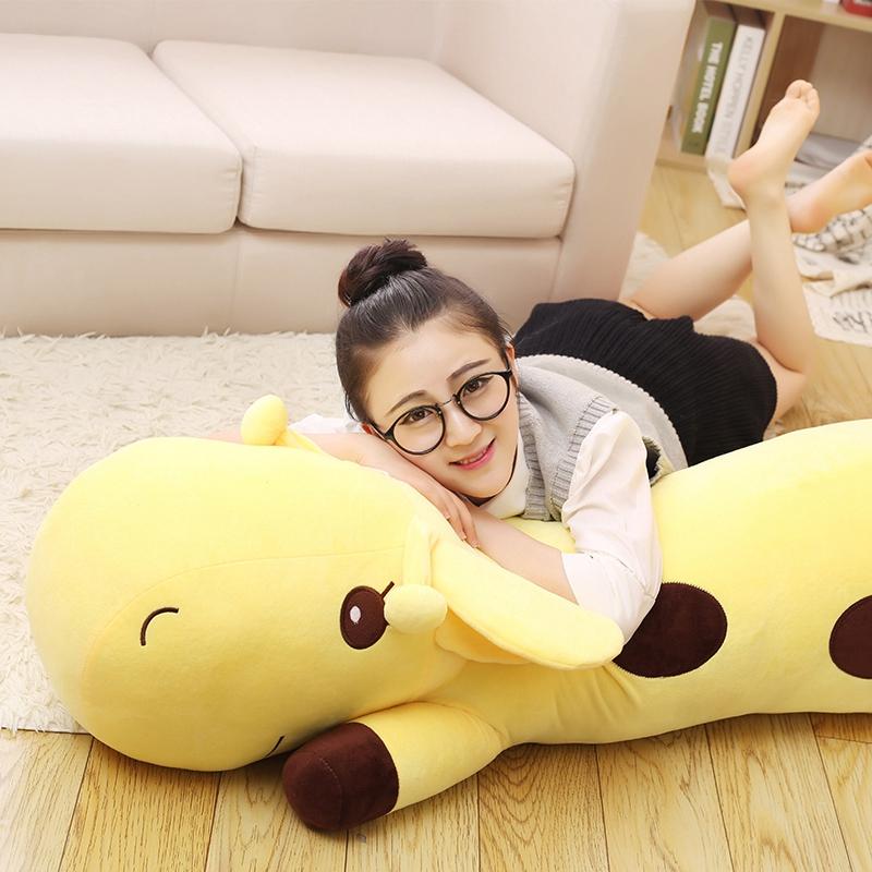 Kawaii Plyšové hračky žirafa Měkké vycpané Kreslené zvíře Panenky jelenů Dekorace na pohovku Narozeninové Vánoční dárky