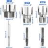 3PCS Heavy-Duty PVC/Plastic Pipe Threading Tool Kit 1/2" 3/4" 1" Male & Female Threads for PVC PPR MPP Pipes