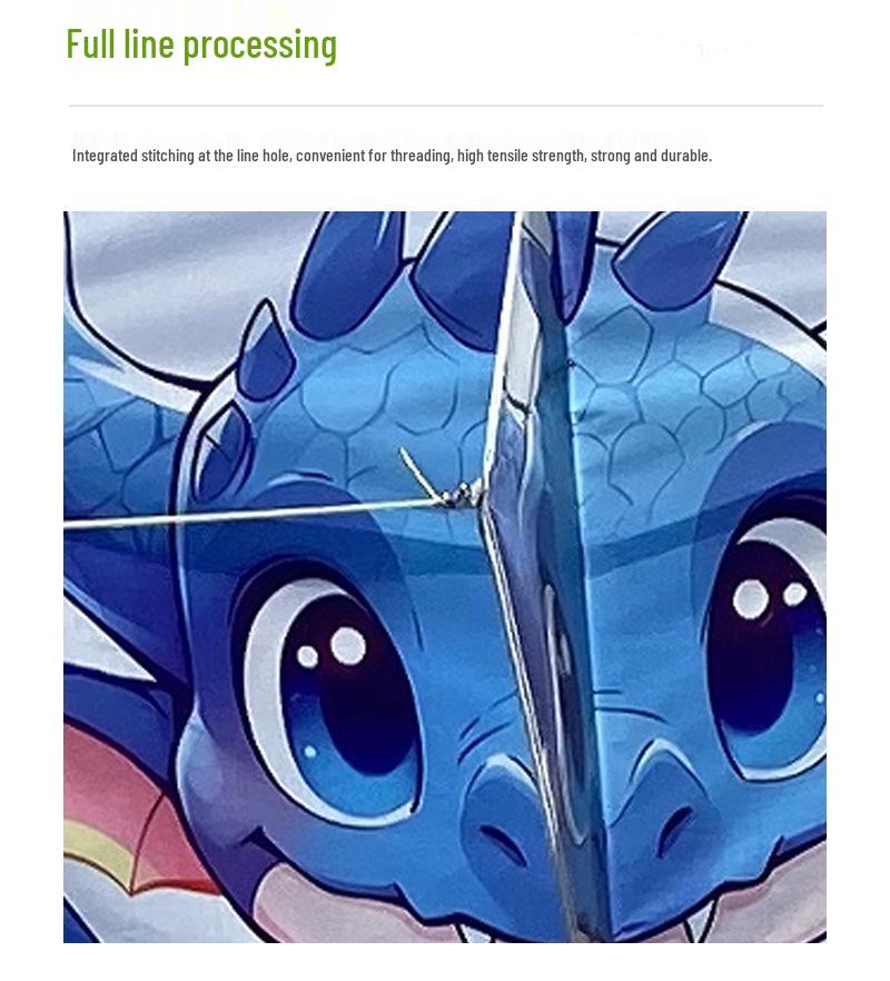 Blue Dragon Kite: 2026 Triangular Long-Tailed Model for Adults & Children