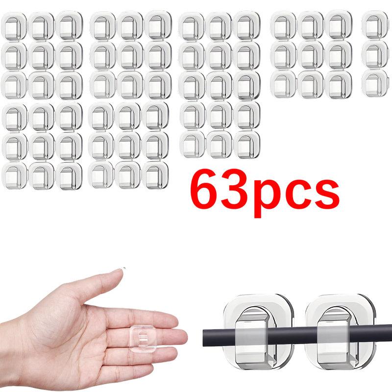 Durable Self-Adhesive Cable Management Clips- Easy-Install Adhesive Cord Organizer Clips,Free Wall-Mounted Cable Clips,Organizer