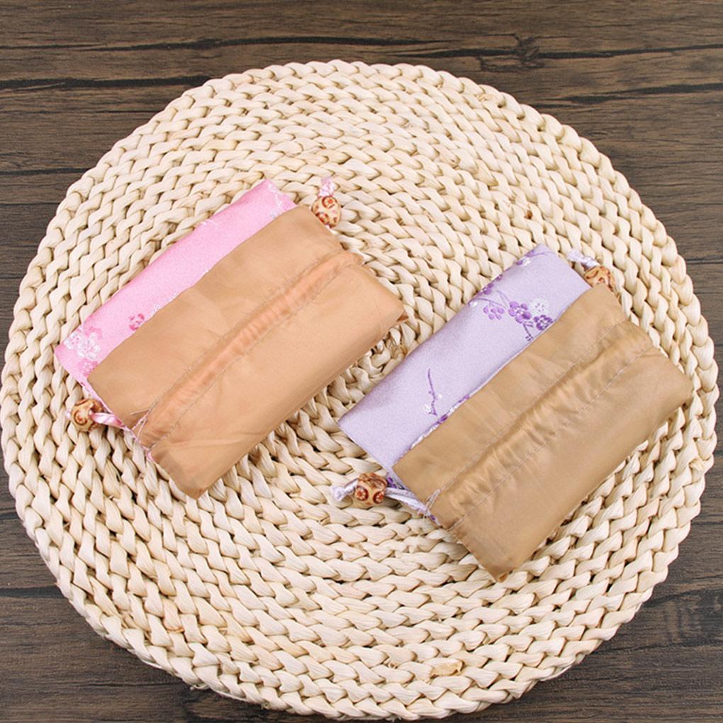 Brocade Jewelry Bag Drawstring Embroidery Pouch Gift Packaging Small Festival Flower Pattern Candy Container Pack