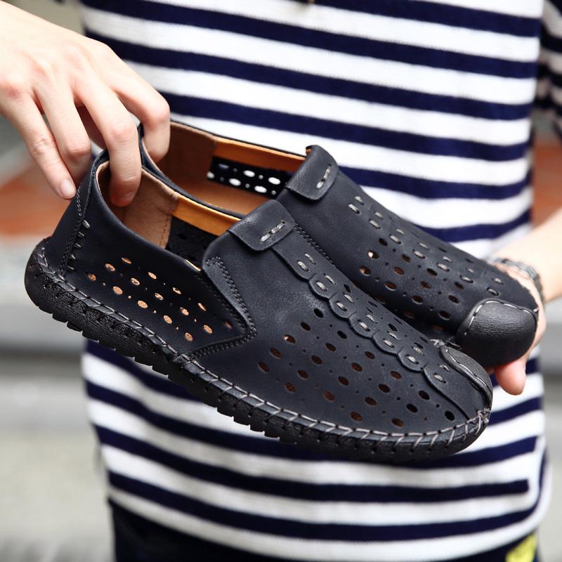 Driving Shoes Wild Shoes Men's Shoes Summer Shoes Casual Shoes Hollow Shoes Leather Shoes Code 38-47