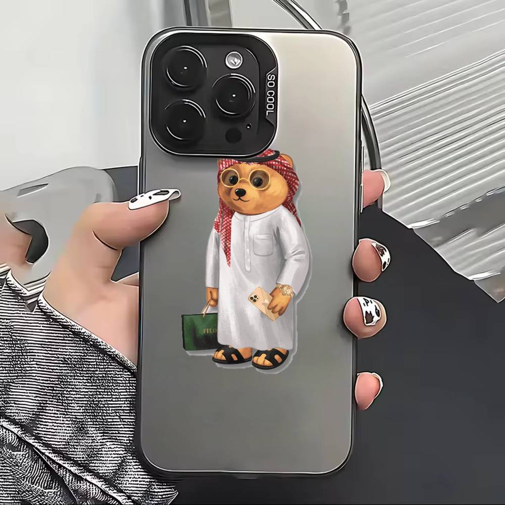 Fashion B-Baron Filou B-Bear Phone Case For iPhone 17,16,15,14,13,12,11 Plus,Pro Max,XS,Colorful Silver Black Cover