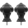 Ciieeo 2pcs Decor Window Curtains Rod Finials Ends Only Curtain Rod Finials Curtain Rod End Cap Curtain Rods Finials Only Finials for Crafts Finials