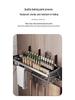 Gun Gray Punch-Free Wall-Mounted Kitchen Spice Rack: Multifunctional Storage Shelves