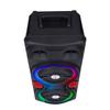 Dual Subwoofer Speakers BT5.0 6.5 Inch Stereo Subwoofer Speaker with Mic FM Radio LED AUX Karaoke Machine RGB Party Sound Box