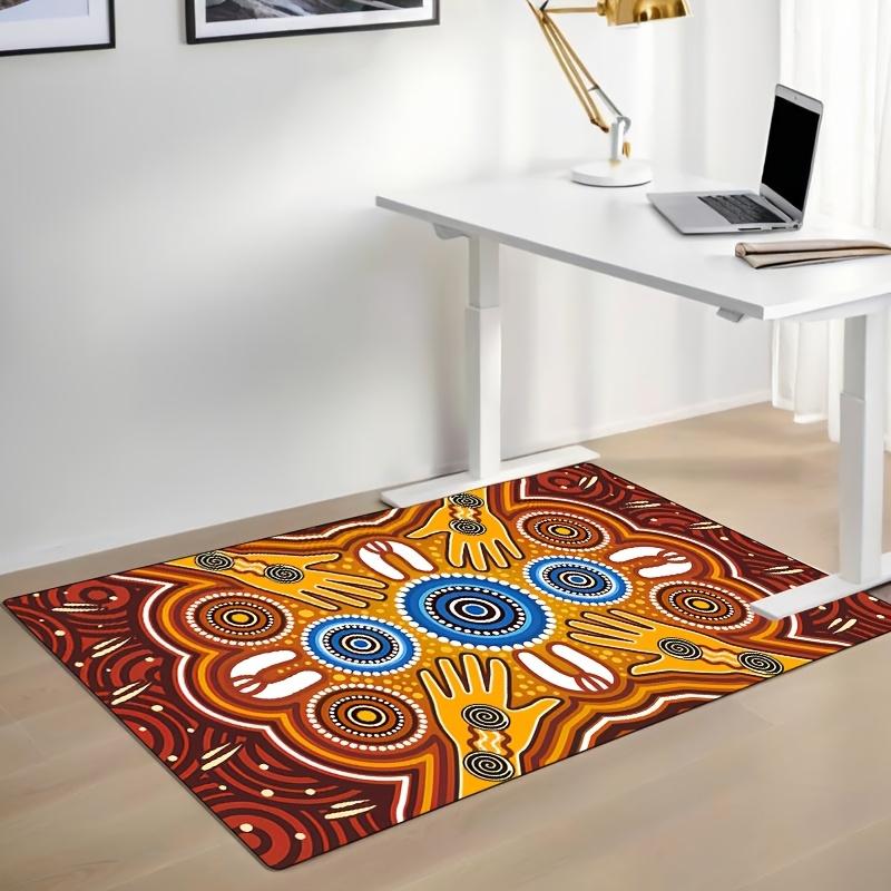 800 Grams Per Flat Crystal Velvet Indoor Rug Aboriginal Unity Pattern Carpet Door Mat Living Room Decorated Bedroom Kitchen Bathroom Non-Sli