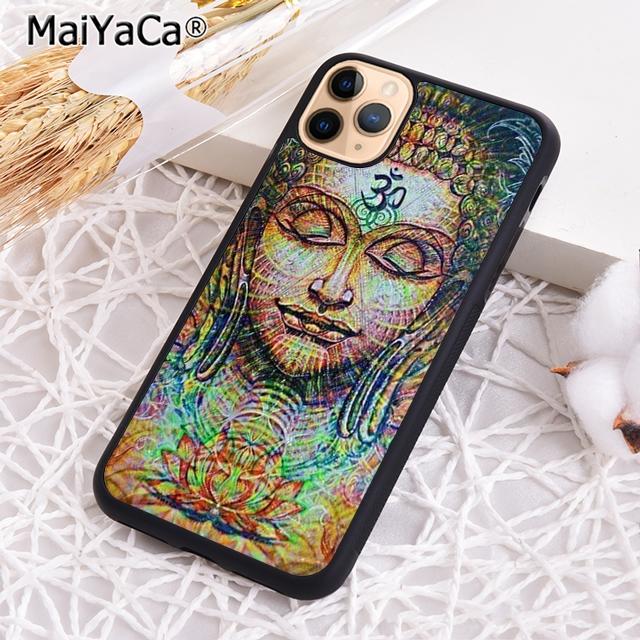 Neon Psychedelic Trippy Buddha Art Phone Case For iPhone 17 Air 16 Pro Max 15 14 Plus 12 13 Shell Cover Coque