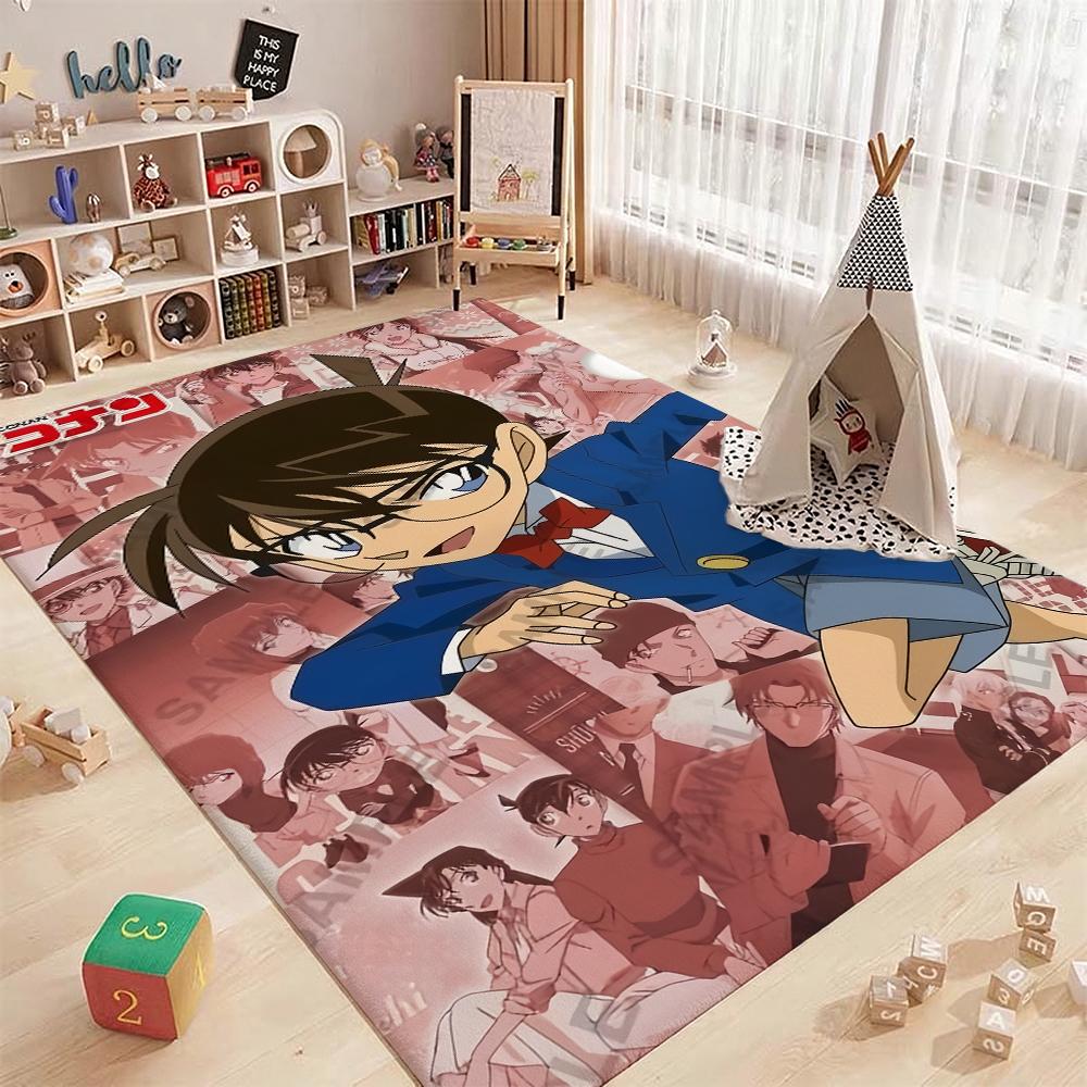Detective Conan Anime Adventure Patterned Rug Absorbent Nonslip Carpet For Study Reading Area Home Party Decor Christmas Gift