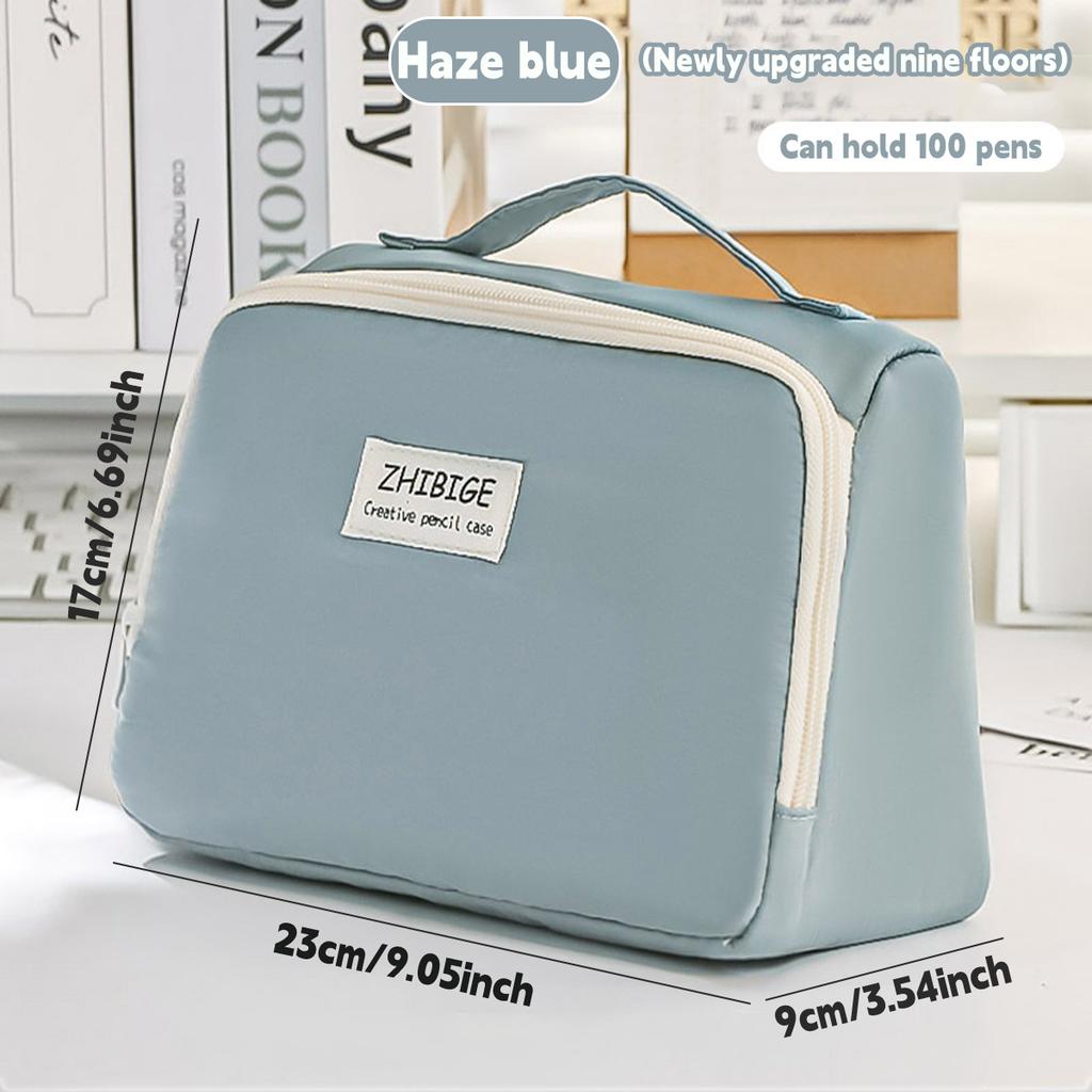 Large Capacity Portable Pencil Case Korean Stationery Box Student Pencil Bag Atorage Bag Cosmetic Bag School Office Supplies
