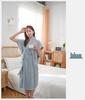 Coral Fleece Pineapple Plaid Women's Wearable Bath Towel - Soft and Absorbent Bathrobe Style.
