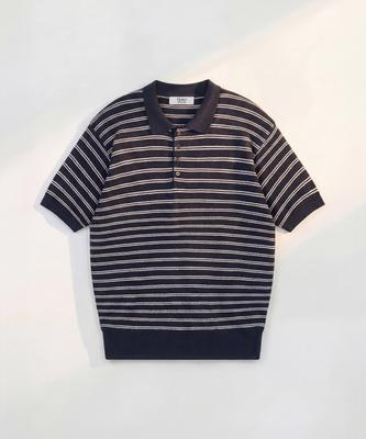 Peullojeulum Stripe Cotton Knit Navy