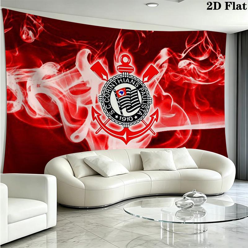 Sport Club Corinthians Paulista Wall Tapestry Aesthetic Wall Hanging Printed Fabric Blanket Decorative Tapestries for Bedroom Living Room Home Decor