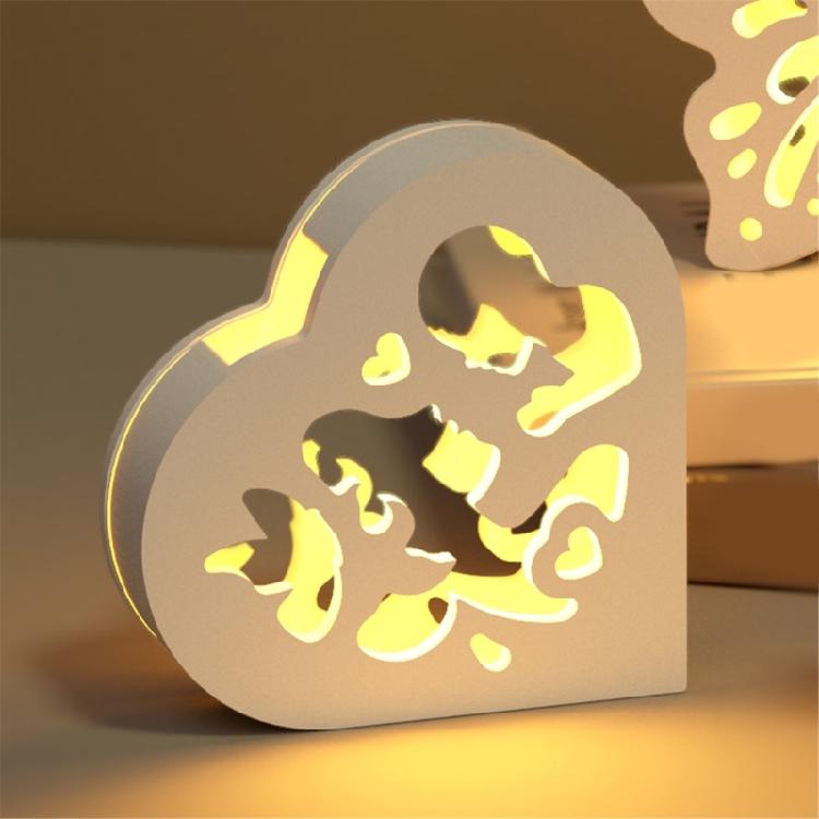 Hollowed Butterfly Heart Silicone Candle Stand Molds for Epoxy Resin Candle Holder Tealight Holder Gypsum Decoration