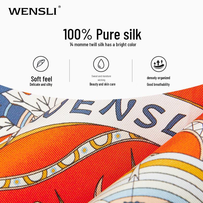 WENSLI Women's Starry Story Mulberry Silk Scarf