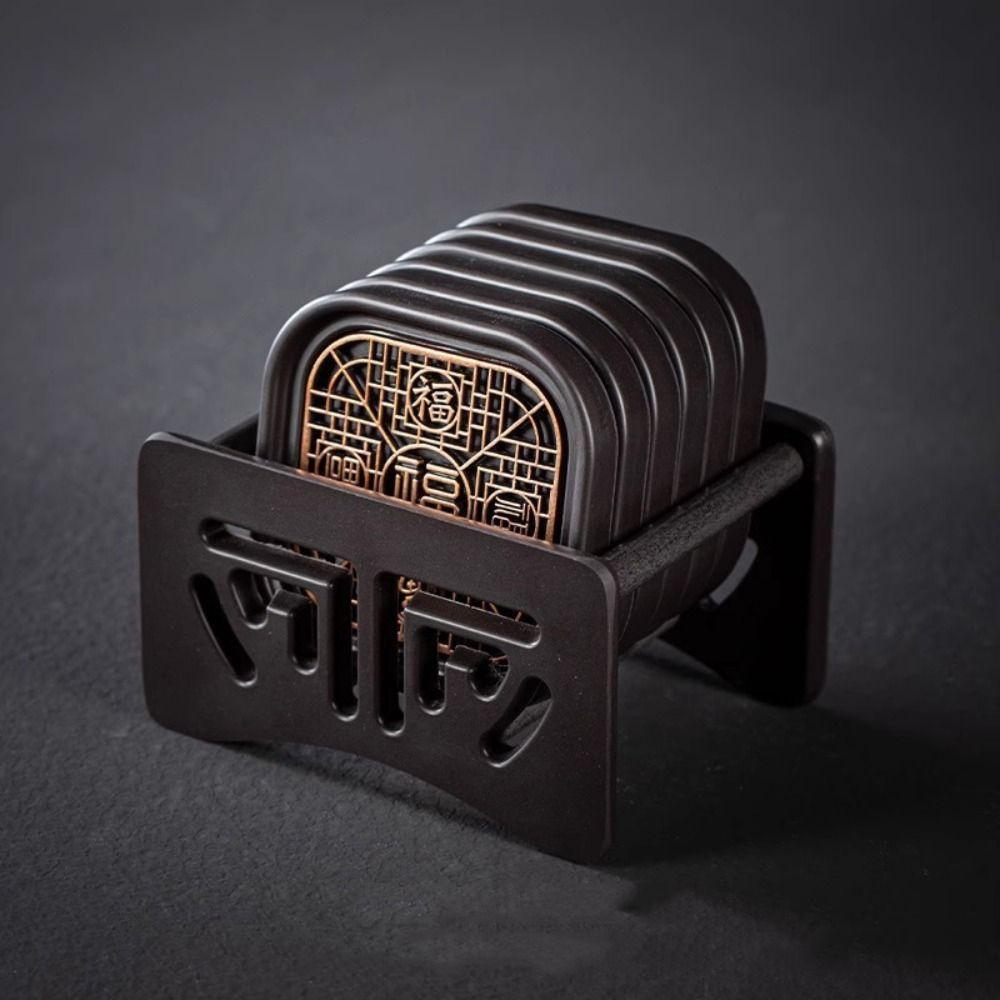 Anti-scalding Kung Fu Tea Coaster Chinese Style Tea Holder Household Tea Cup Holder  Home Use