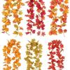 Red Maple Leaf Autumn Vine: Artificial Flower Wall & Ceiling Decor