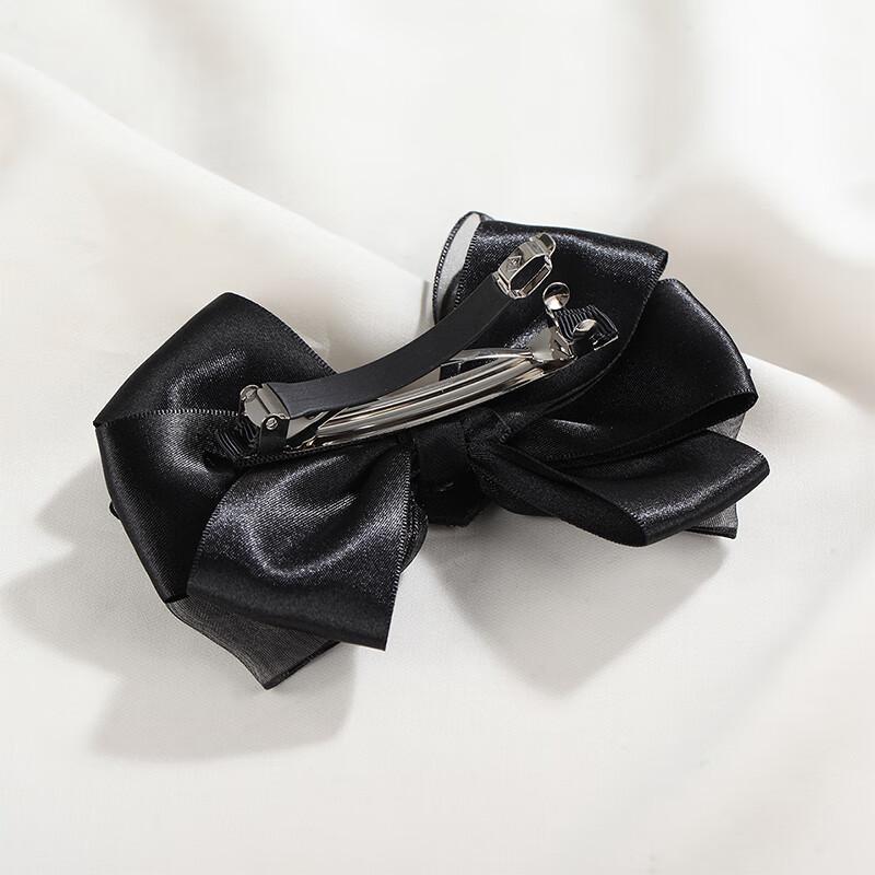 CHIMERA Bun Hair Clip, French Bow Barrette, Half-Up Hairpin, Hair Accessory, Black