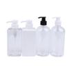 500Ml Refillable Pump Bottles Clear White Plastic Liquid Dispensing Bottle For Lotion Shampoo Soap Body Wash Travel Use
