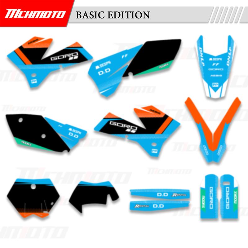 MCHMFG Full Graphics Decals Stickers Kits For KTM 125 200 250 300 400 450 525 540 EXC SXF 2005 2006 2007