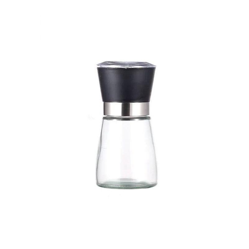 Premium Stainless Steel Pepper Grinder, Durable Glass Body, Adjustable Coarseness Handheld Spice Mill
