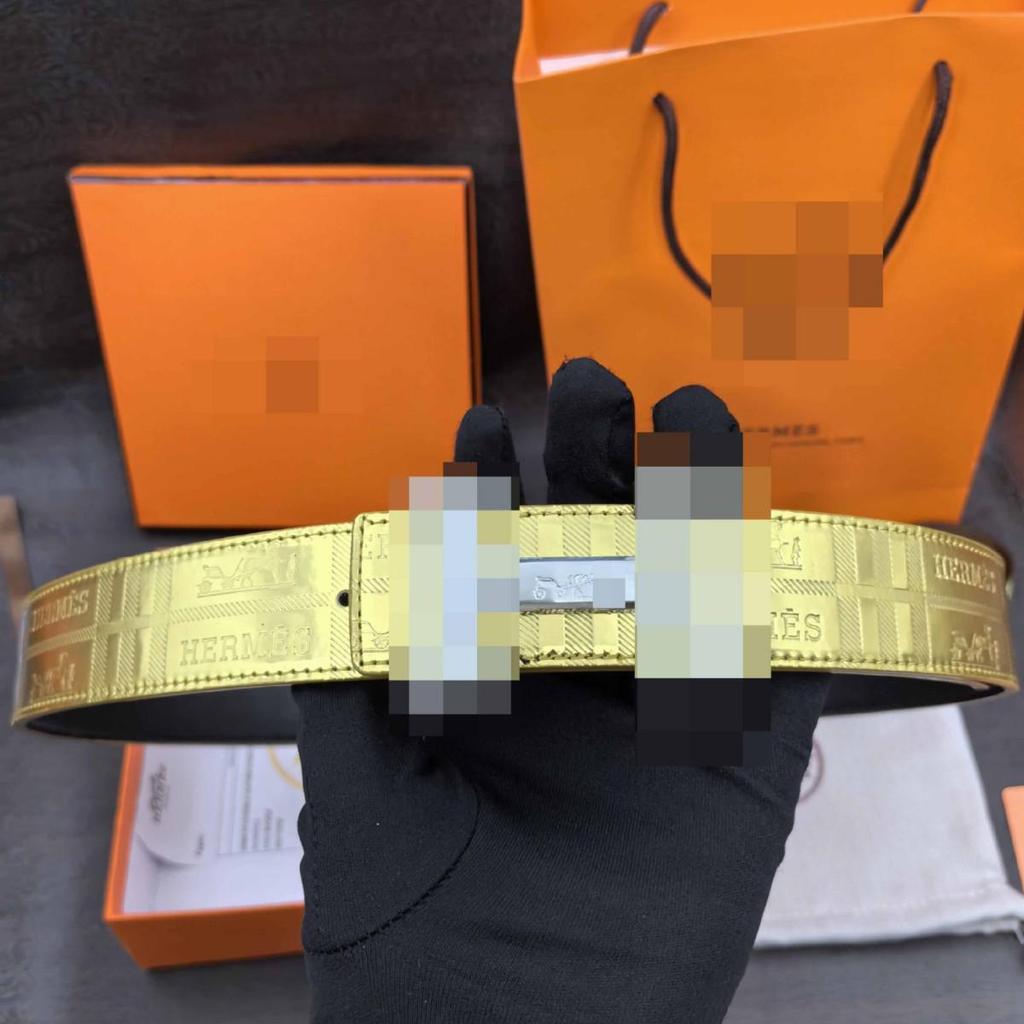 Pánský mládežnický ležérní flitrový pásek s hladkou slitinovou přezkou, pravá kůže