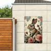 Metal Wall Art Easter Bunny Vintage Farm Decor for Home Garden Cafe
