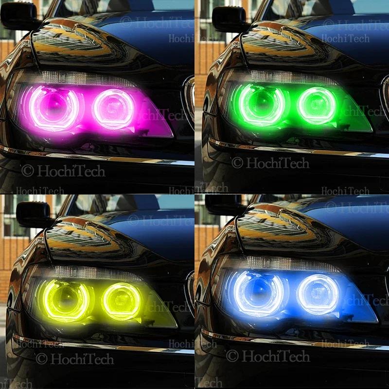 RGB Multicolor DTM style Crystal LED Angel Eyes Bulb Ring Lamp for BMW 7 series E65 E66 facelift 745i 745Li 760Li 760i 2006-2008