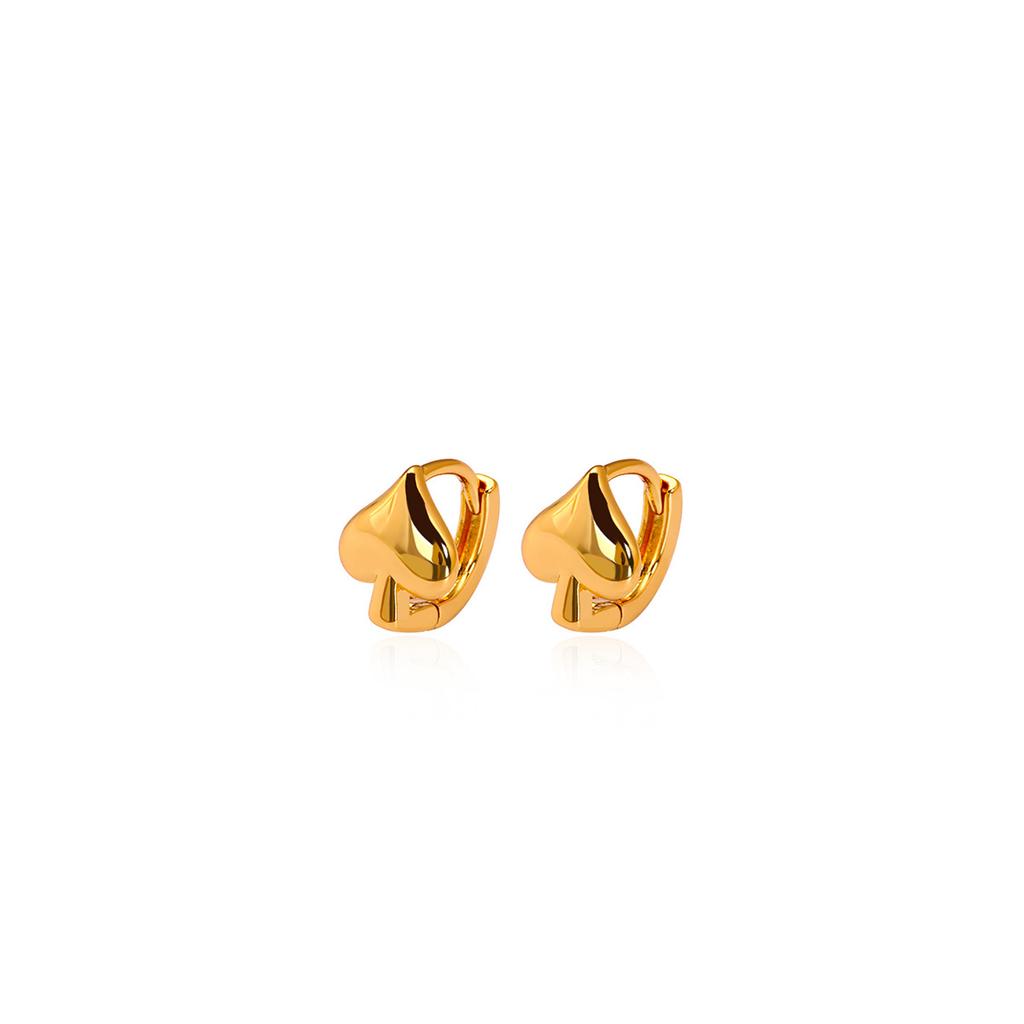 Classic Double Hoop Earrings for Women Chunky Stainless Steel Gold Earring Trend New in Minimalist Pendientes Jewelry