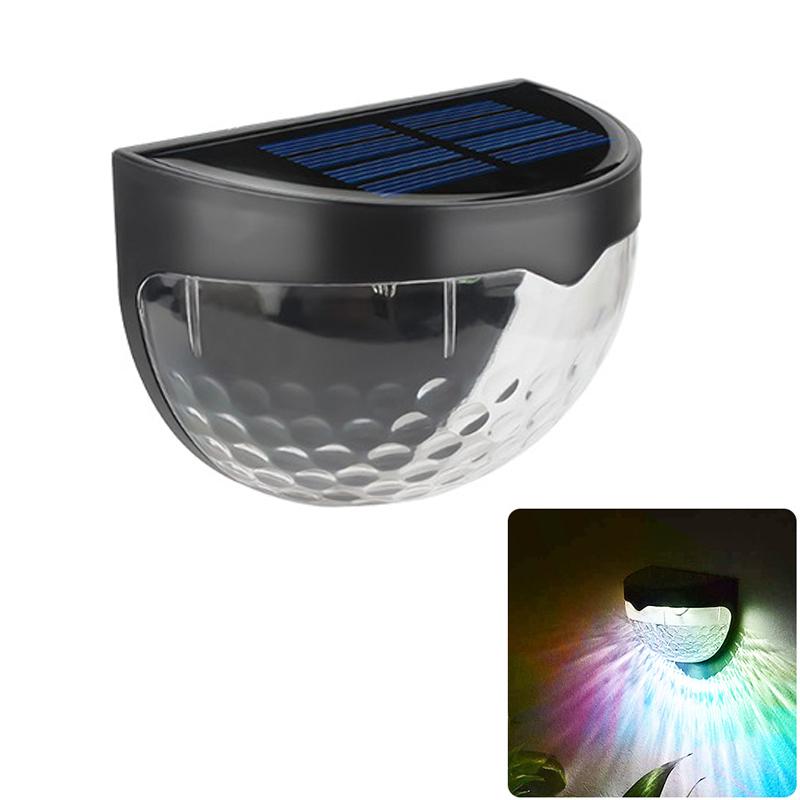 Solar Powered LED Fence Lights Waterproof Durable Corrugated Wall Lights for Garden Path Outdoor Decor