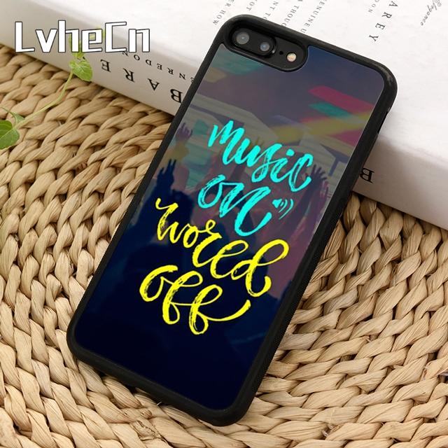 Music On World Off Phone Case For iPhone 17 Air 13 12 14 15 16  Cover Pro Max 6S Plus