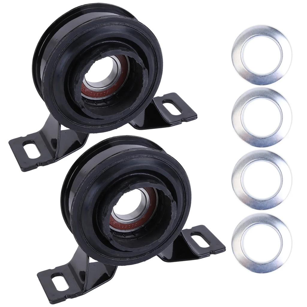 For Soft Roof Land Rover Skywalker LN Drive Shaft Bracket Hanger Rubber ADJ138001 2x Drive Shaft Support Bearing  4x Metal Rings