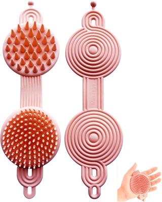 E-COSMOS 2 In 1 Body Scrubber with Scalp Massager Shampoo Brush Shower Hair Comb Durable Smooth Hair Brush for Hair Growth Skin Friendly Soft Odorl