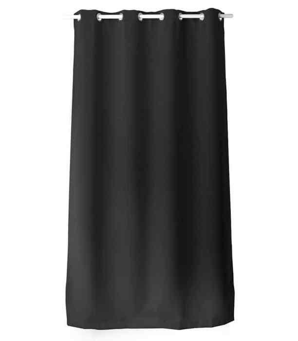 Rideau Occultant Uni - Noir - 140 x 240 cm - Isole du bruit, du froid, de la chaleur