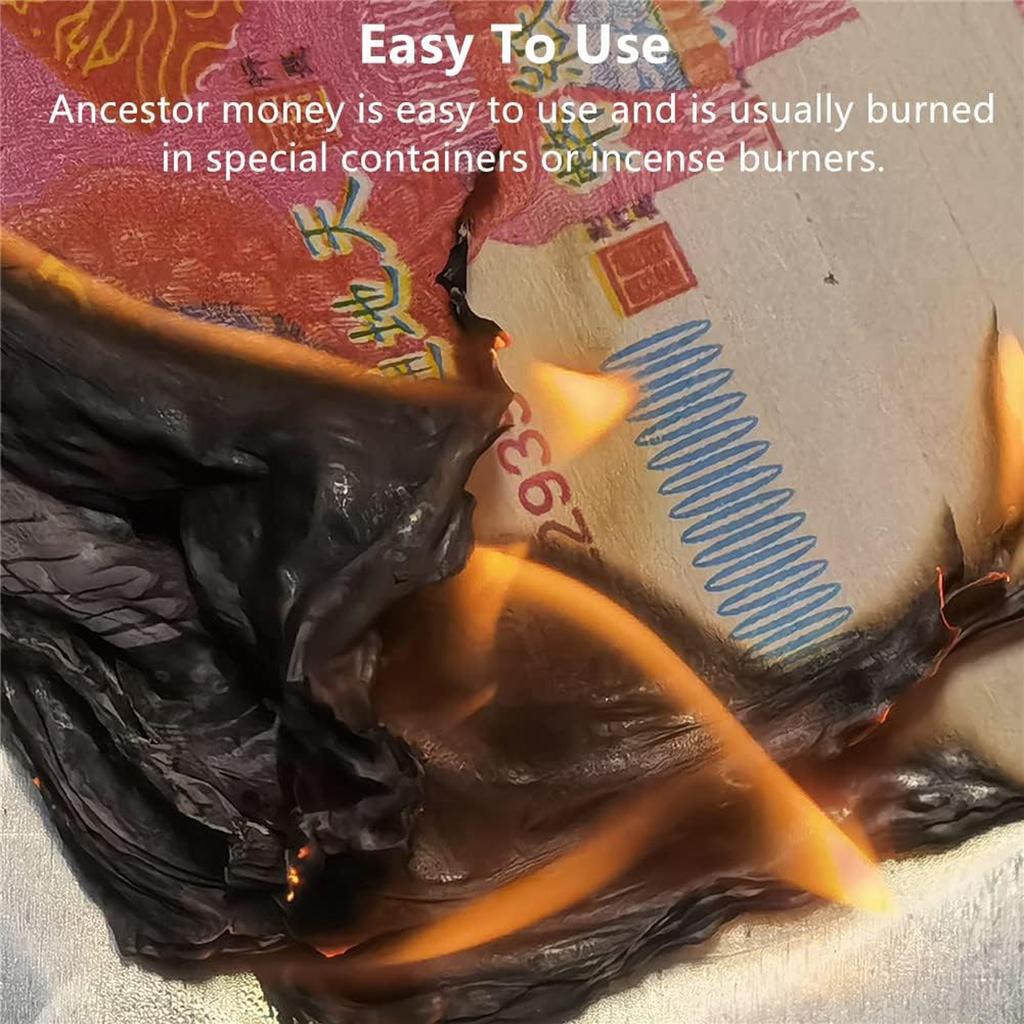 100 kusů papírových peněz Peníze pro předky Čínské tradiční požehnání Papírové peníze pro předky Peníze pro předky Sváteční obětní potřeby Čching-ming