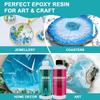 1:Kit de Résine Époxy Cristalline 1 AB Haute Brillance Sans Bulles Fournitures de Résine Artistique pour Revêtement et Moulage Artisanat Fabrication de Bijoux DIY