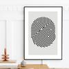 Arte Nordico Impronta Digitale Tela Poster Pittura Minimalista Stampa Astratta Immagine da Parete Nero Grigio Moderno Casa Decorazione Stanza