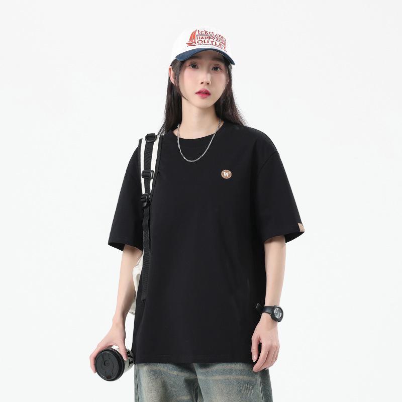 Men's Summer Embroidered Cotton Short-Sleeve T-Shirt