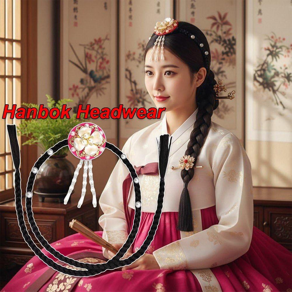 Elegant Hanbok Headwear Charm Hairpiece Headdress Korean Traditional Headband for Classical Dance