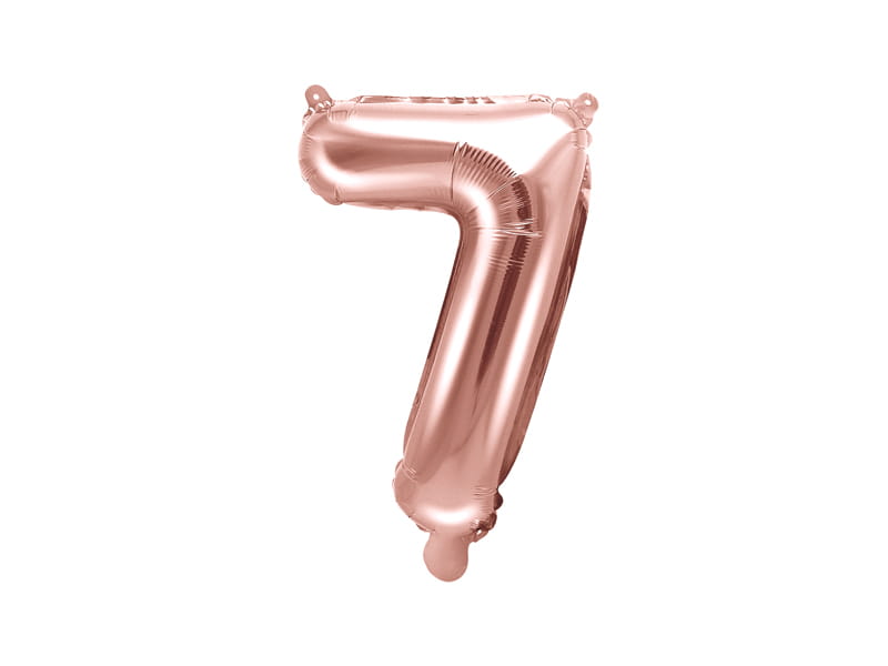 Foil Balloon Number "7" Rose Gold 35 Cm