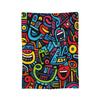 Traditional Ethnic Tribal Pattern  Fleece Throw Blanket Kizomba Blankets for Home Travel Ultra-Soft Bedroom Quilt,