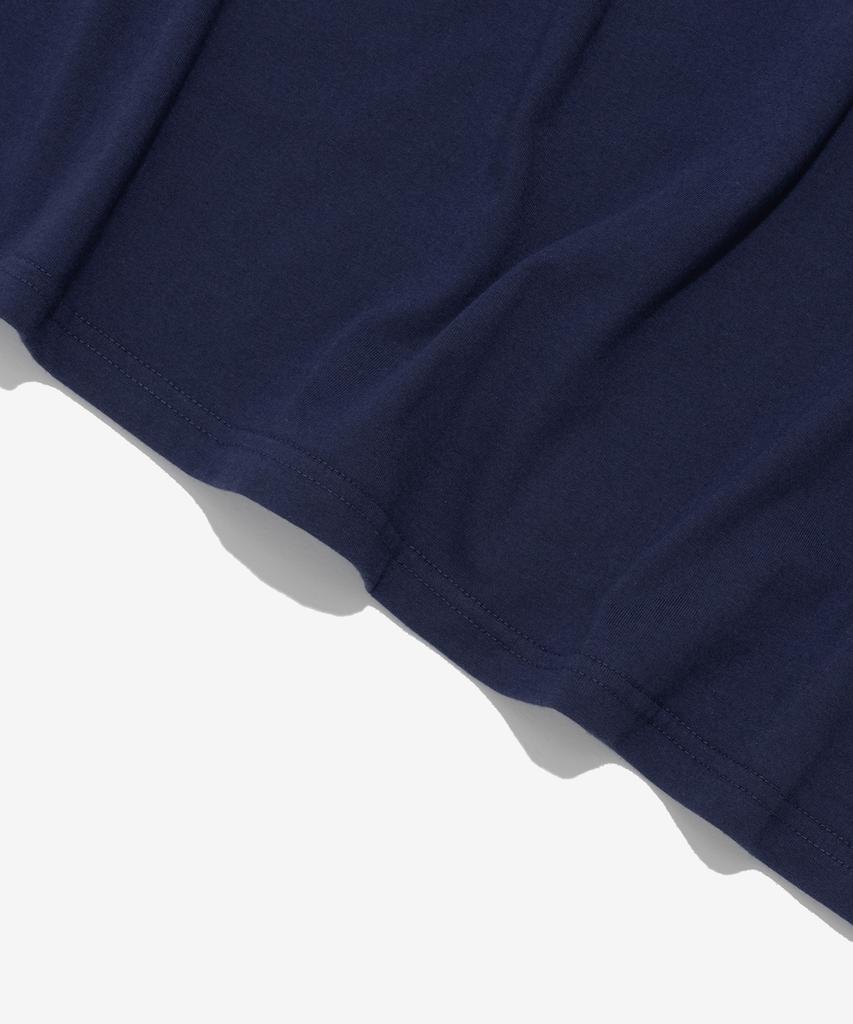 Wogseuaenko Layered Washed Short Sleeve T-Shirt (Navy)