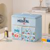 Portable Hand Carry Medicine Storage Box Foldable Multiple Drawer Compartment for Organized Home Use