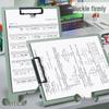 Durable A4 Vertical Clipboard with Writing Pad and Thickened Clips