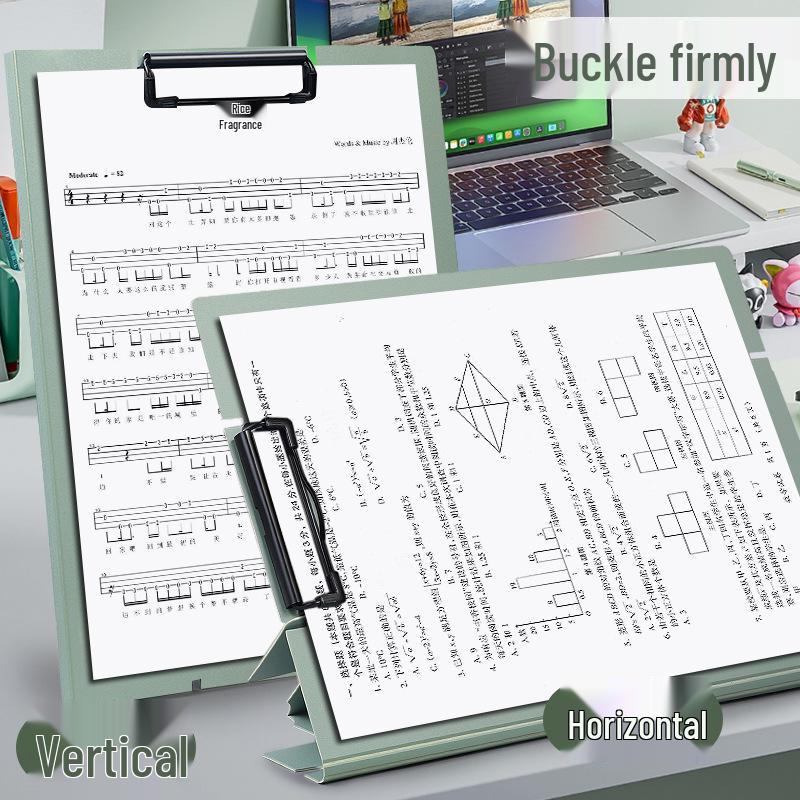Durable A4 Vertical Clipboard with Writing Pad and Thickened Clips