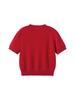 KIRSH Small Cherry Short Sleeve Knit Cardigan [Red]